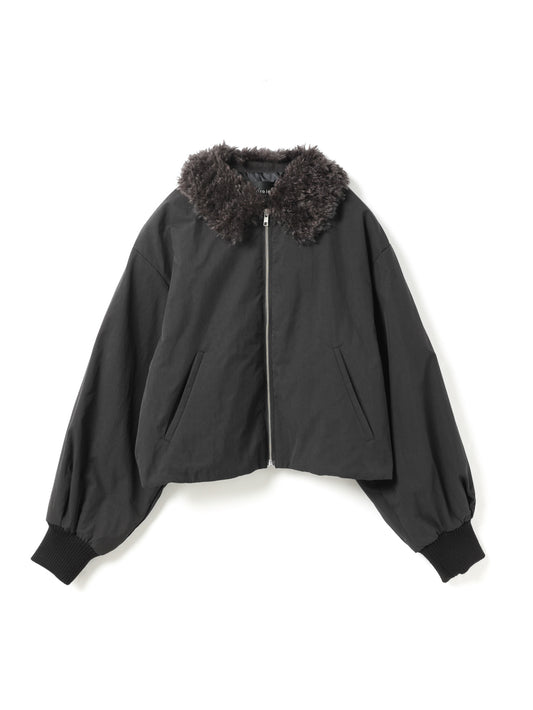 boa collar short blouson | 4-270037