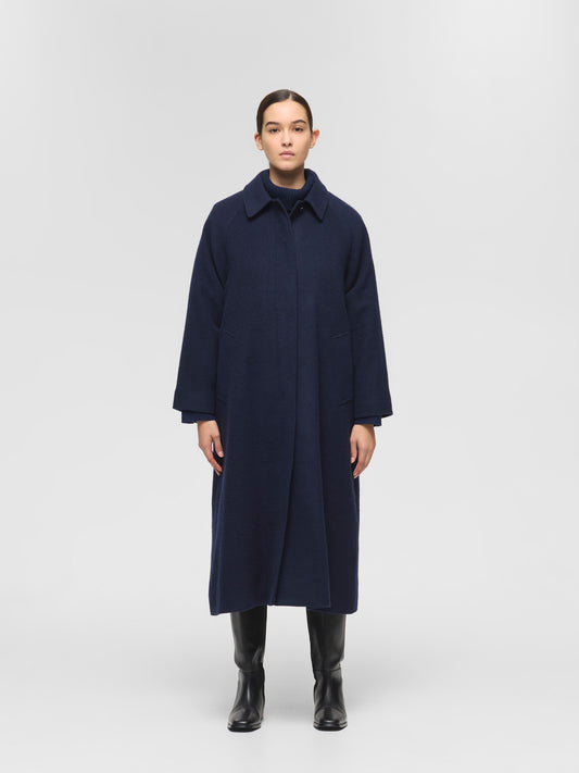 wool blend balmacaan coat | 4-270041
